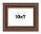 10x7 Traditional Brown Picture Frame - UV Acrylic, Foam Board Backing, Hanging Hardware